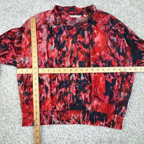 Soft Surroundings Roija Wrap Blouse Red - Picture 7 of 7